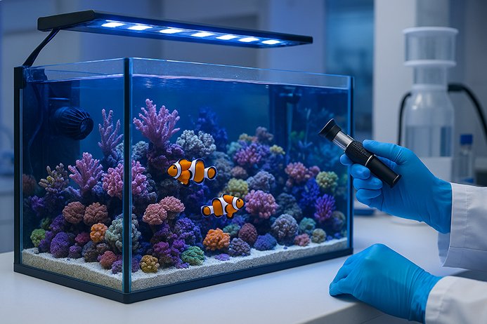 Student Learning Aquascaping Techniques